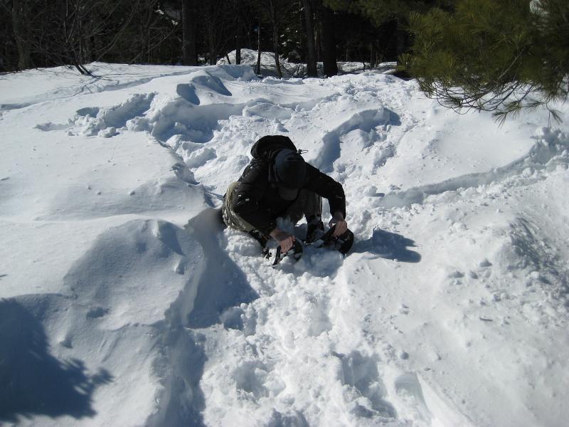IMG_0029.jpg - Larua had a little bit of trouble in the snow.
