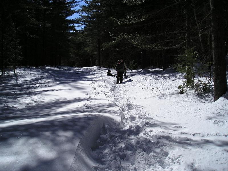 P1010006.JPG - The first part of the trail was a mess due to the ice climbers bare booting their way to the ledge.