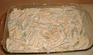 Add to baking dish
