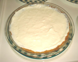 Adding the filling to the crust