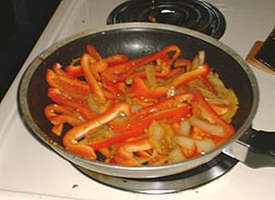 Saut�ing the Vegetables